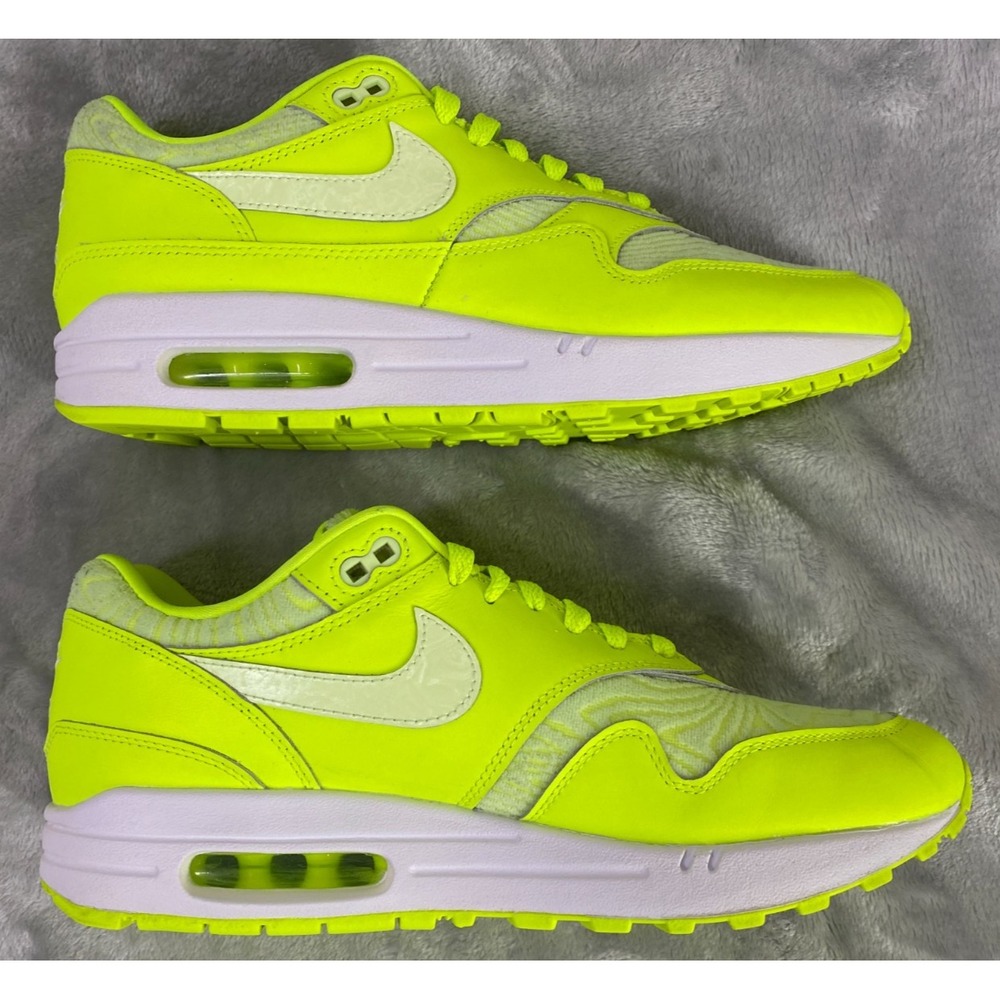 Nike Air Max 1 Sneakers Mens 9 Volt Neon Yellow FN6832-702 Topographic Pattern - Picture 4 of 7